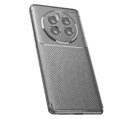 Realme 12 Pro Plus Kılıf Auto Focus Karbon Kapak - Gri