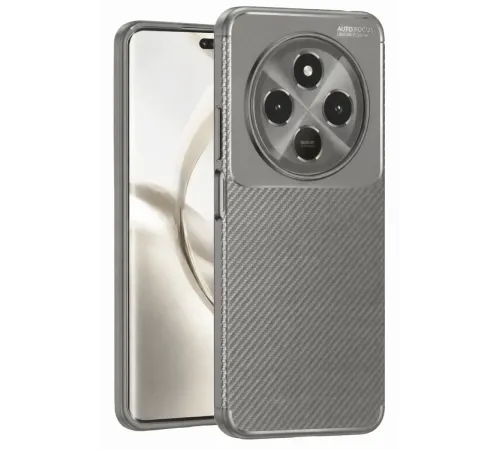 Tecno Spark 30C Kılıf Auto Focus Karbon Kapak - Gri