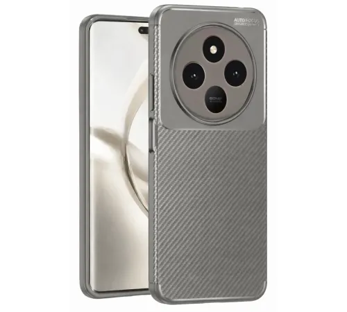 Tecno Spark 30 Kılıf Auto Focus Karbon Kapak - Gri