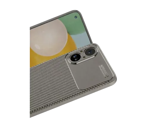 Realme 12 Lite Kılıf Auto Focus Karbon Kapak - Gri