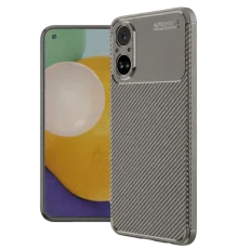 Realme 12 Lite Kılıf Auto Focus Karbon Kapak - Gri