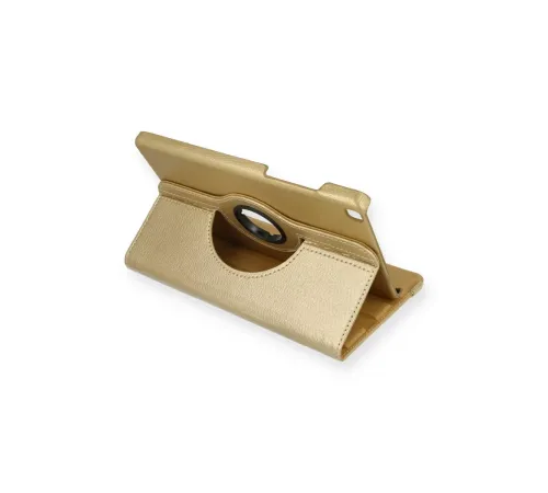 Samsung Galaxy Tab A9 Plus Kılıf 360 Tablet Deri Kılıf - Gold