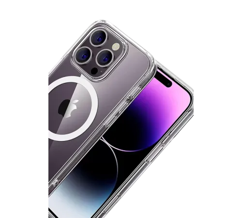 Apple iPhone 16 Pro Max Combo Sert Şeffaf Magsafe Kapak - Şeffaf