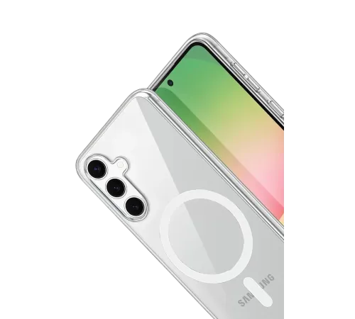 Samsung Galaxy A35 5G Combo Sert Şeffaf Magsafe Kapak - Şeffaf