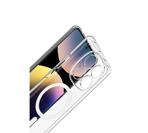 Xiaomi Redmi Note 14 Pro 4G Combo Sert Şeffaf Magsafe Kapak - Şeffaf