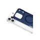 Apple iPhone 17 Pro Max Combo Sert Şeffaf Magsafe Kapak - Mavi