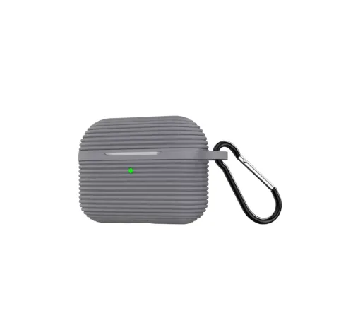 Apple Airpods Pro 3 (3.nesil) Raven Silikon Kılıf - Gri