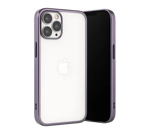 Apple iPhone 13 Pro Max Kılıf Lensli Silikon - Mor