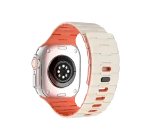 Apple Watch Ultra 49mm Wowen Kordon - Beyaz-Turuncu