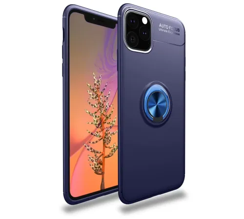 Apple iPhone 11 Pro Kılıf Range Yüzüklü Silikon - Mavi