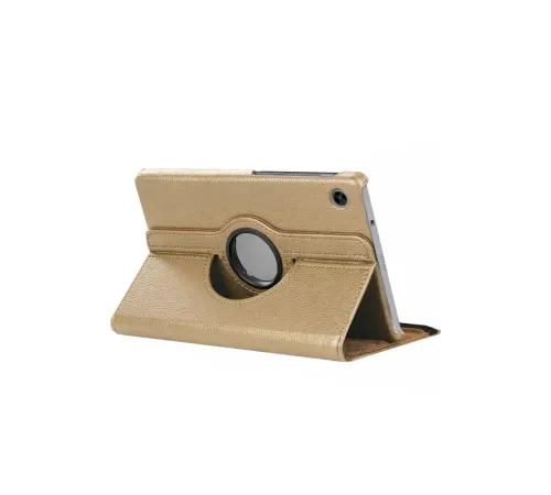 Samsung Galaxy Tab A11 360 Tablet Deri Kılıf - Gold