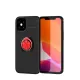 Apple iPhone 12 Mini Kılıf Range Yüzüklü Silikon - Siyah-Kırmızı