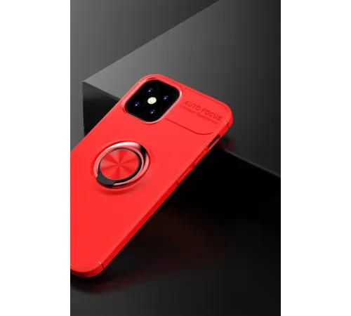 Apple iPhone 12 Mini Kılıf Range Yüzüklü Silikon - Kırmızı