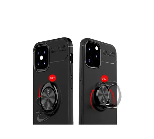 Apple iPhone 12 Mini Kılıf Range Yüzüklü Silikon - Mavi