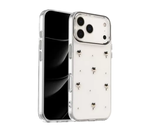 Apple iPhone 17 Pro Fiyonk Desenli Kapak - Desen 1
