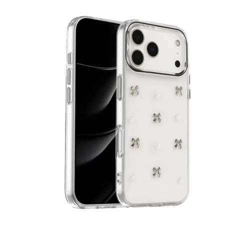 Apple iPhone 17 Pro Max Fiyonk Desenli Kapak - Desen 8