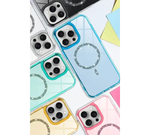 Apple iPhone 17 Live Diamond Magsafe Kapak - Yeşil