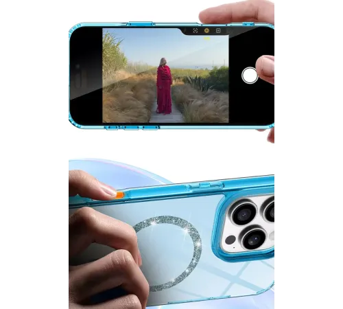 Apple iPhone 17 Live Diamond Magsafe Kapak - Yeşil