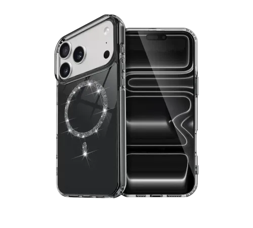 Apple iPhone 17 Pro Live Diamond Magsafe Kapak - Siyah