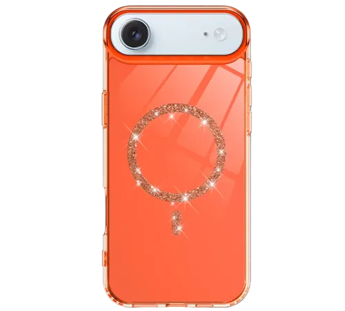 Apple iPhone 17 Air Live Diamond Magsafe Kapak - Turuncu