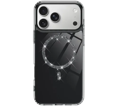 Apple iPhone 17 Pro Max Live Diamond Magsafe Kapak - Siyah