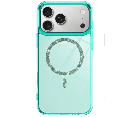 Apple iPhone 17 Pro Max Live Diamond Magsafe Kapak - Yeşil