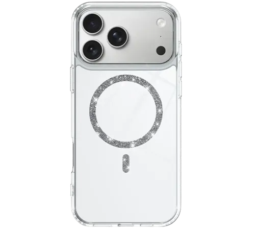 Apple iPhone 17 Pro Max Live Diamond Magsafe Kapak - Şeffaf