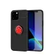 Apple iPhone 12 Kılıf Range Yüzüklü Silikon - Siyah-Kırmızı