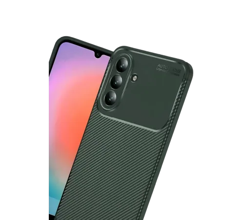 Samsung Galaxy A57 5G Auto Focus Karbon Kapak - Koyu Yeşil