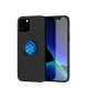 Apple iPhone 12 Kılıf Range Yüzüklü Silikon - Siyah-Mavi