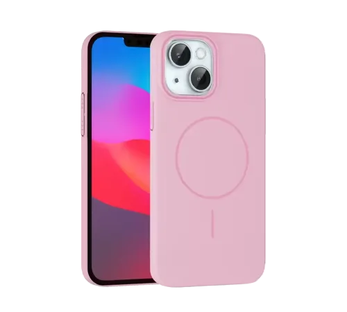 iPhone 15 Plus Broş Magsafe Kapak - Pembe