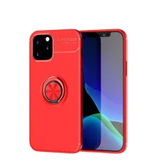 Apple iPhone 12 Kılıf Range Yüzüklü Silikon - Kırmızı