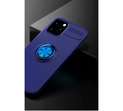 Apple iPhone 12 Kılıf Range Yüzüklü Silikon - Mavi