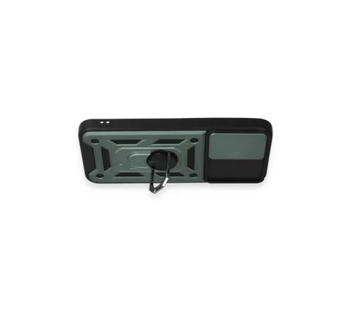 Samsung Galaxy A54 5G Kılıf Pars Lens Yüzüklü Silikon - Yeşil