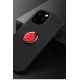 Apple iPhone 12 Pro Max Kılıf Range Yüzüklü Silikon - Siyah-Kırmızı