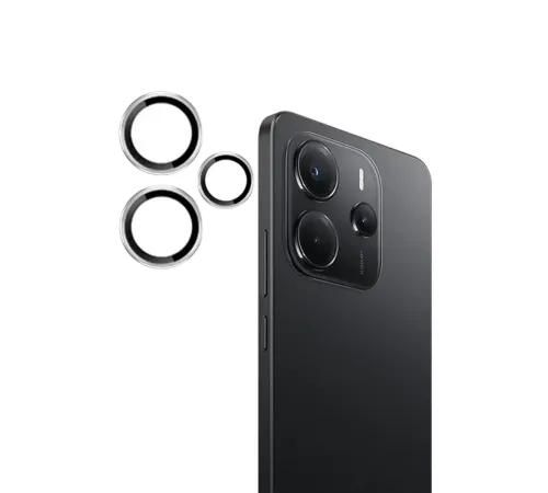 Xiaomi Redmi Note 14 4G PVD Metal Kamera Lens - Gümüş