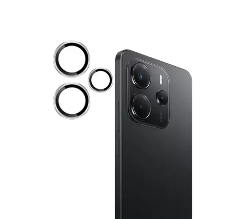 Xiaomi Redmi Note 14 4G PVD Metal Kamera Lens - Gümüş