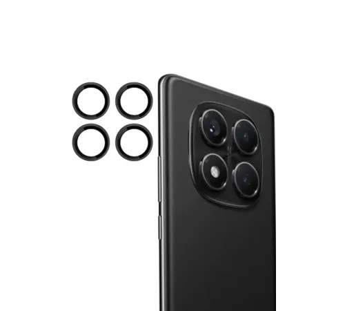 Xiaomi Redmi Note 14 Pro 4G PVD Metal Kamera Lens - Siyah