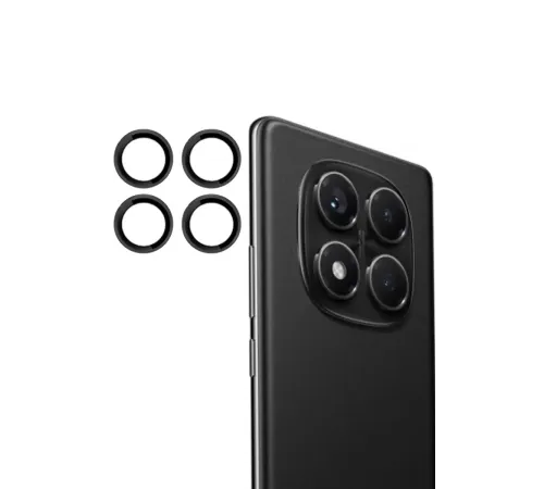 Xiaomi Redmi Note 14 Pro 4G PVD Metal Kamera Lens - Siyah