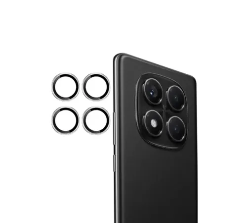 Xiaomi Redmi Note 14 Pro 4G PVD Metal Kamera Lens - Gümüş