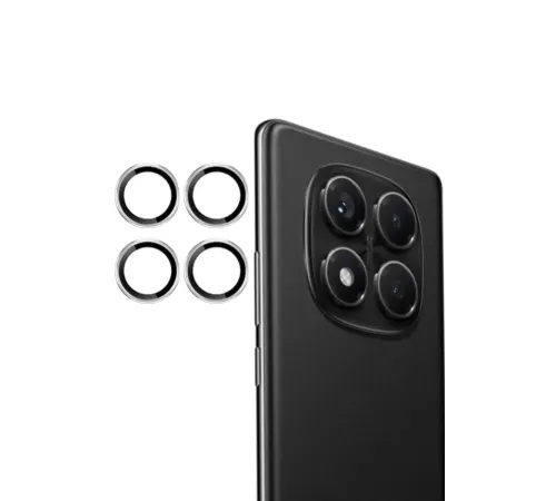 Xiaomi Redmi Note 14 Pro 4G PVD Metal Kamera Lens - Gümüş