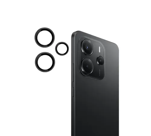Xiaomi Redmi Note 14 4G PVD Metal Kamera Lens - Siyah