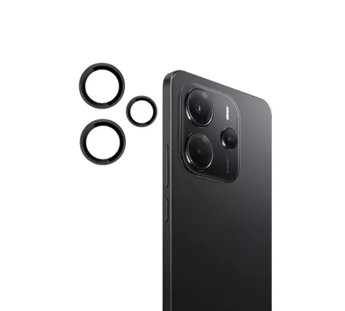 Xiaomi Redmi Note 14 4G PVD Metal Kamera Lens - Siyah