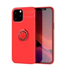 Apple iPhone 12 Pro Max Kılıf Range Yüzüklü Silikon - Kırmızı