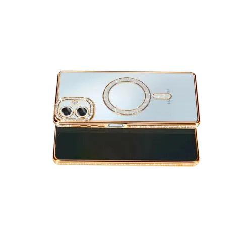 Samsung Galaxy A07 4G Joke Simli Magneticsafe Kılıf - Gold