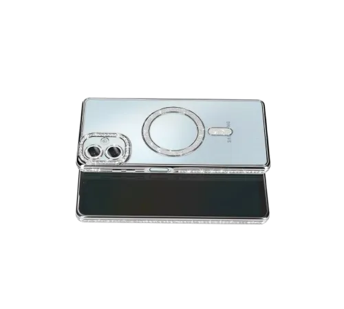 Samsung Galaxy A07 4G Joke Simli Magneticsafe Kılıf - Gümüş