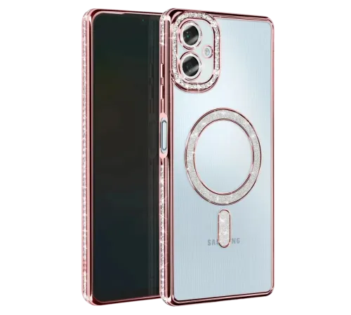 Samsung Galaxy A07 4G Joke Simli Magneticsafe Kılıf - Pembe