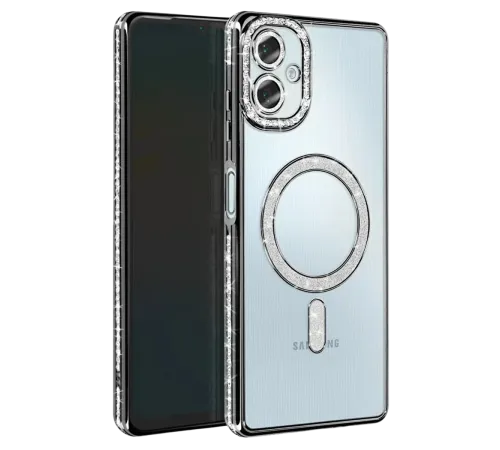 Samsung Galaxy A07 4G Joke Simli Magneticsafe Kılıf - Siyah