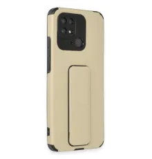 Xiaomi Redmi 10C Kılıf Mega Standlı Silikon - Gold