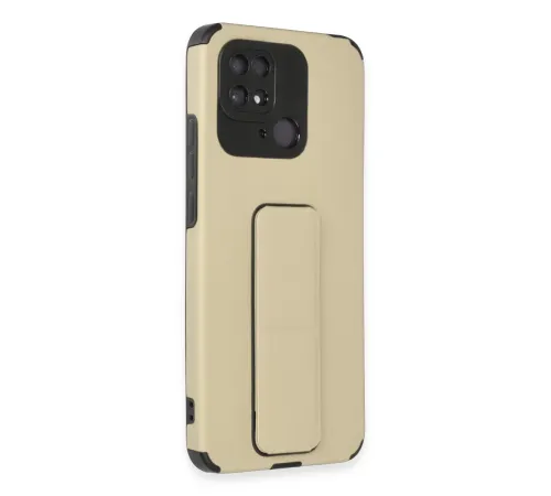 Xiaomi Redmi 10C Kılıf Mega Standlı Silikon - Gold